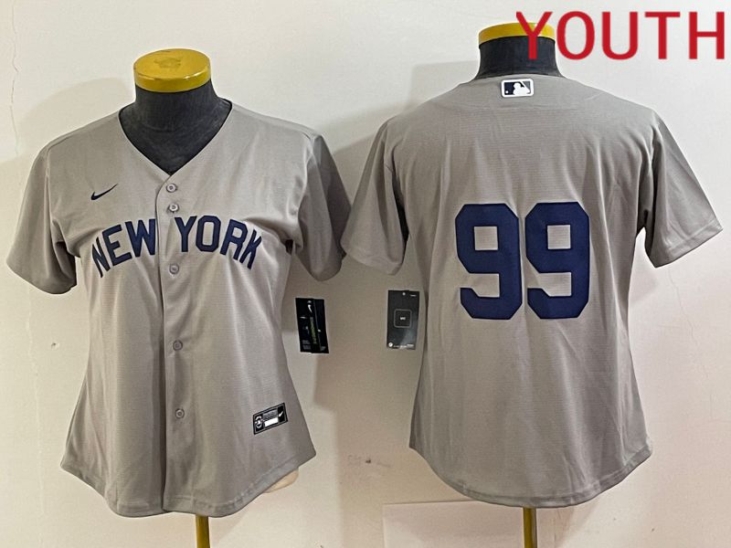 Youth New York Yankees #99 Judge Grey Nike Game 2024 MLB Jersey style 8